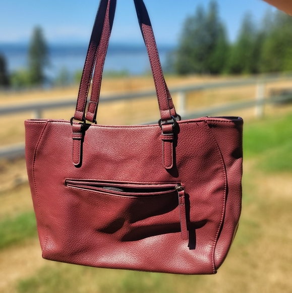 Nicole Miller Burgundy Purse - Picture 3 of 5